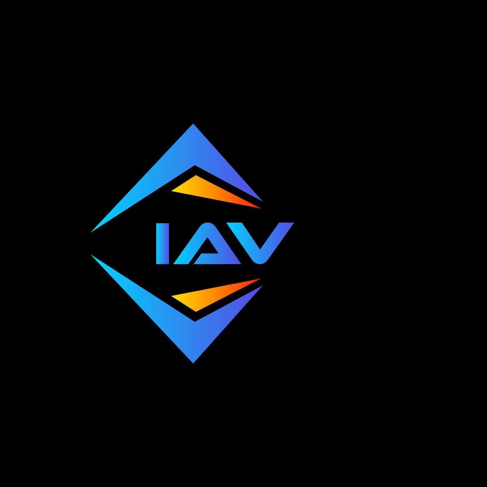 diseño de logotipo de tecnología abstracta iav sobre fondo negro. concepto de logotipo de letra de iniciales creativas iav. vector