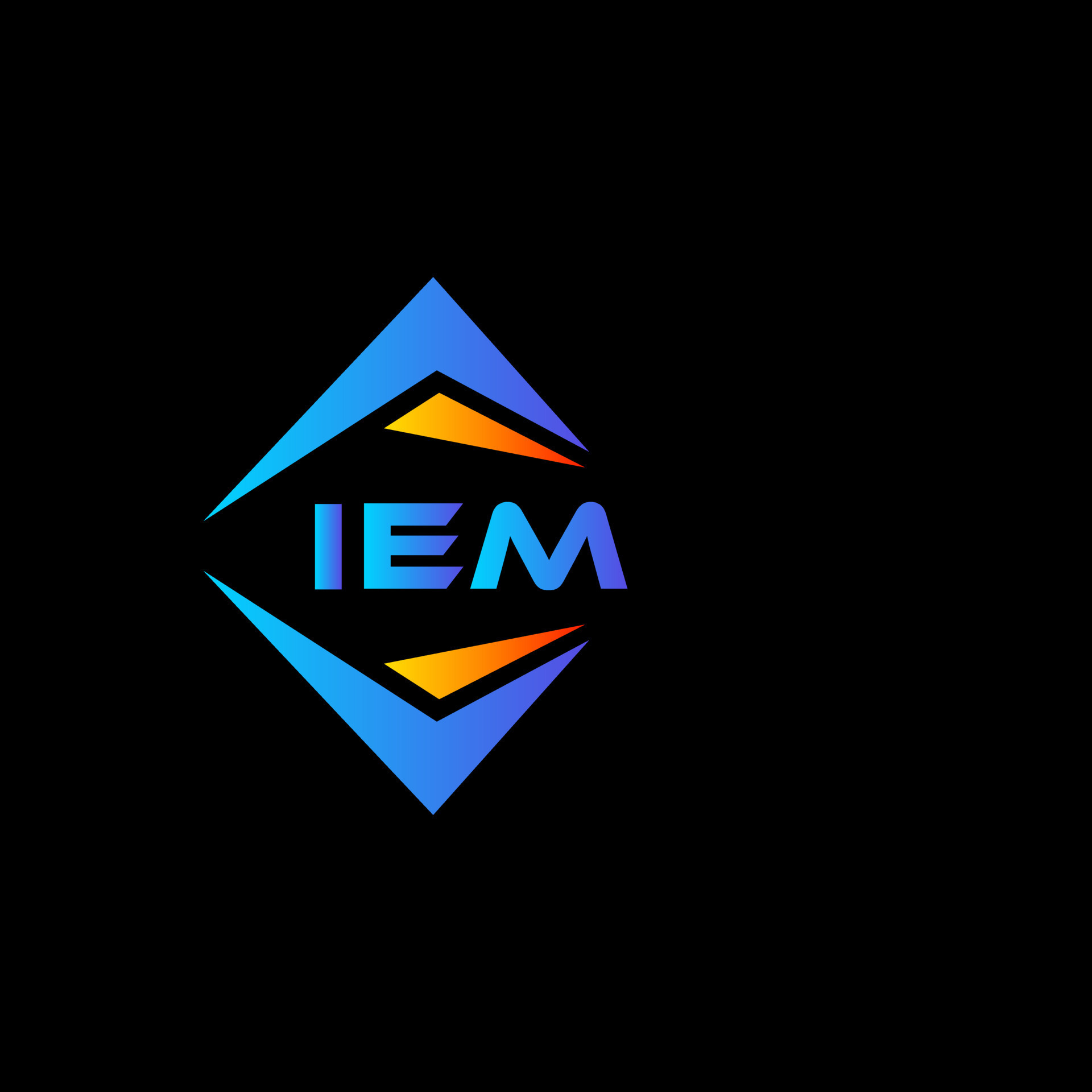 IEM abstract technology logo design on white background. IEM creative ...