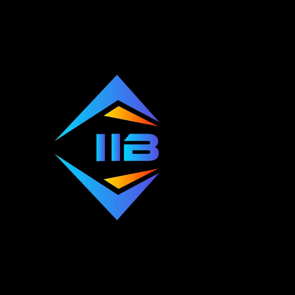 Diseño de logotipo de tecnología abstracta iib sobre fondo blanco. concepto de logotipo de letra de iniciales creativas iib. vector