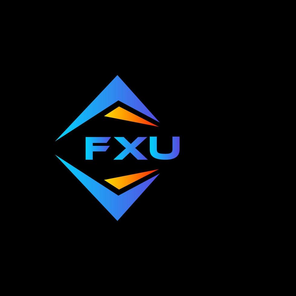 FXU abstract technology logo design on Black background. FXU creative initials letter logo concept. vector