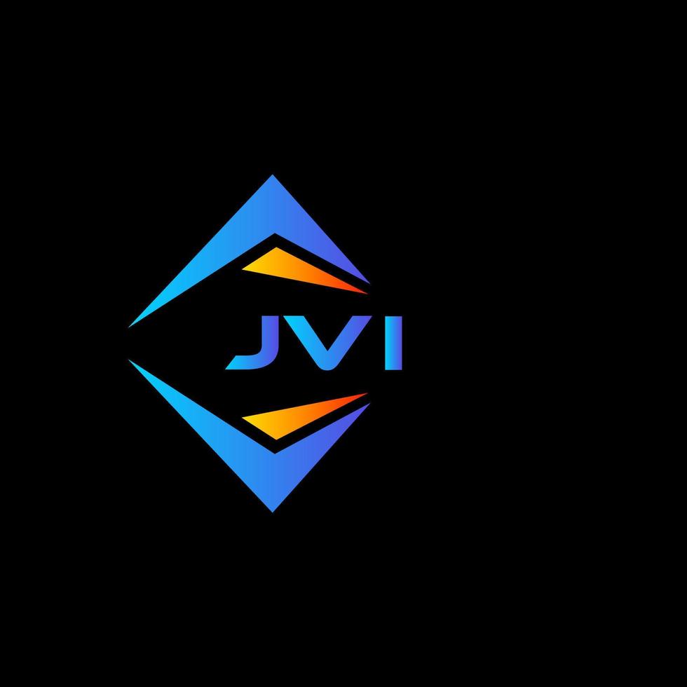 jvi diseño de logotipo de tecnología abstracta sobre fondo negro. concepto de logotipo de letra de iniciales creativas jvi. vector