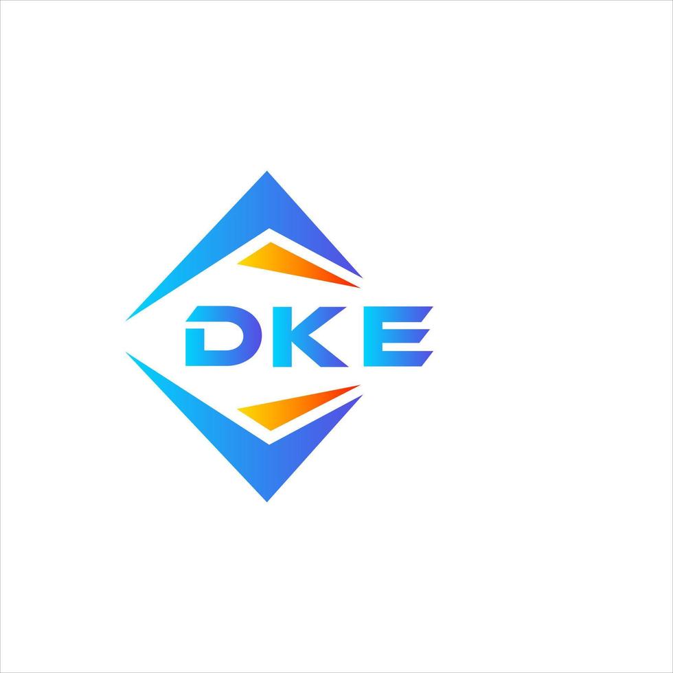 dke diseño de logotipo de tecnología abstracta sobre fondo blanco. concepto de logotipo de letra de iniciales creativas dke. vector