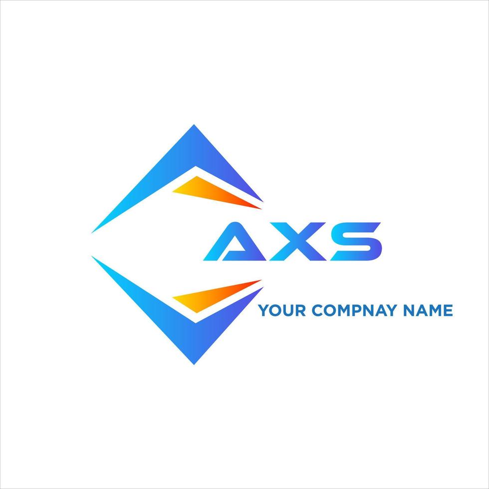 diseño de logotipo de tecnología abstracta de ejes sobre fondo blanco. concepto de logotipo de letra de iniciales creativas axs. vector