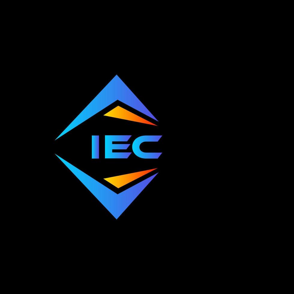 Diseño de logotipo de tecnología abstracta iec sobre fondo blanco. Concepto de logotipo de letra de iniciales creativas de iec. vector