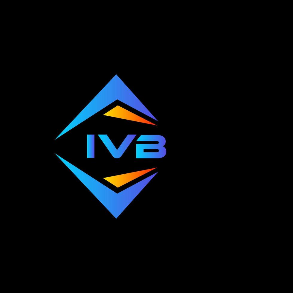 Diseño de logotipo de tecnología abstracta ivb sobre fondo blanco. Concepto de logotipo de letra de iniciales creativas ivb. vector