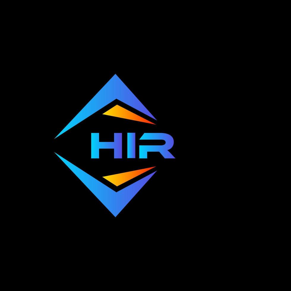 HIR abstract technology logo design on Black background. HIR creative initials letter logo concept. vector