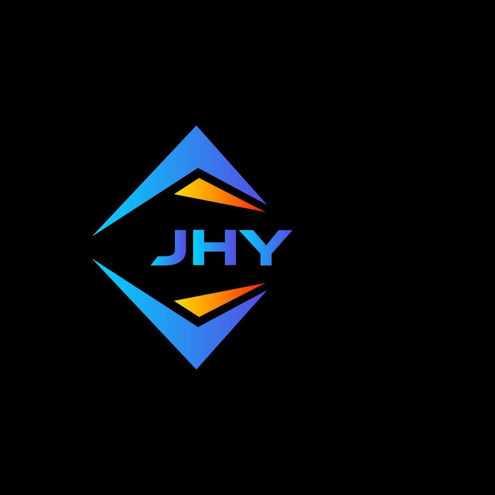 jhy diseño de logotipo de tecnología abstracta sobre fondo negro. concepto de logotipo de letra de iniciales creativas jhy. vector