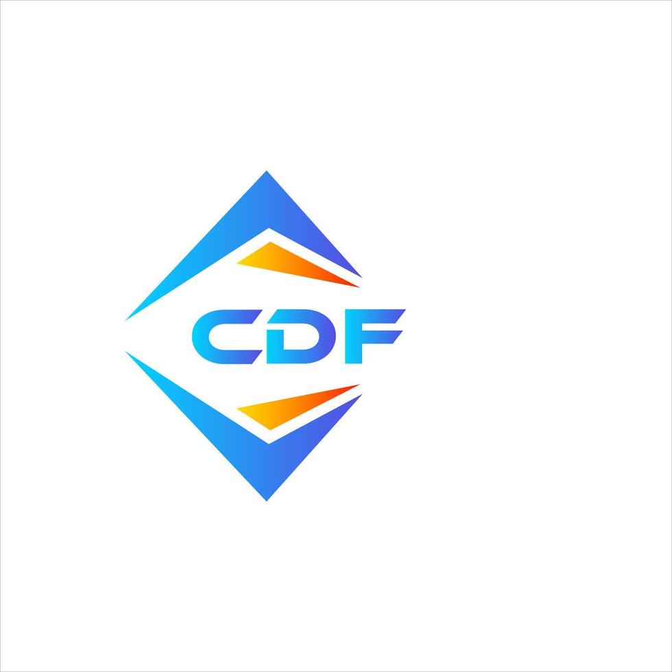 CDF abstract technology logo design on white background. CDF creative initials letter logo concept. vector