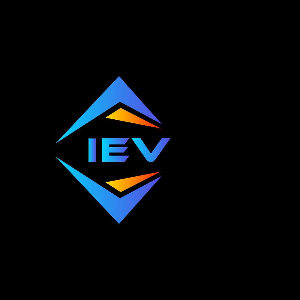 iev diseño de logotipo de tecnología abstracta sobre fondo blanco. concepto de logotipo de letra de iniciales creativas de iev. vector
