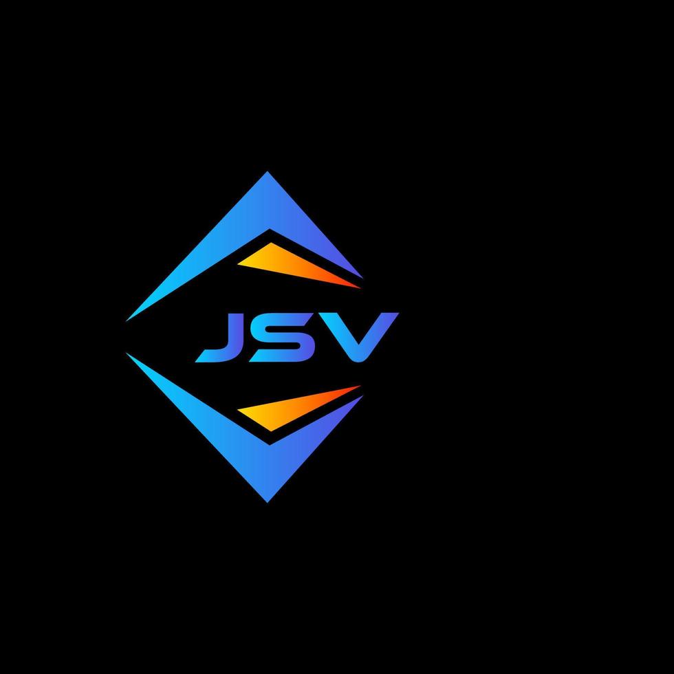 jsv diseño de logotipo de tecnología abstracta sobre fondo negro. concepto de logotipo de letra de iniciales creativas jsv. vector