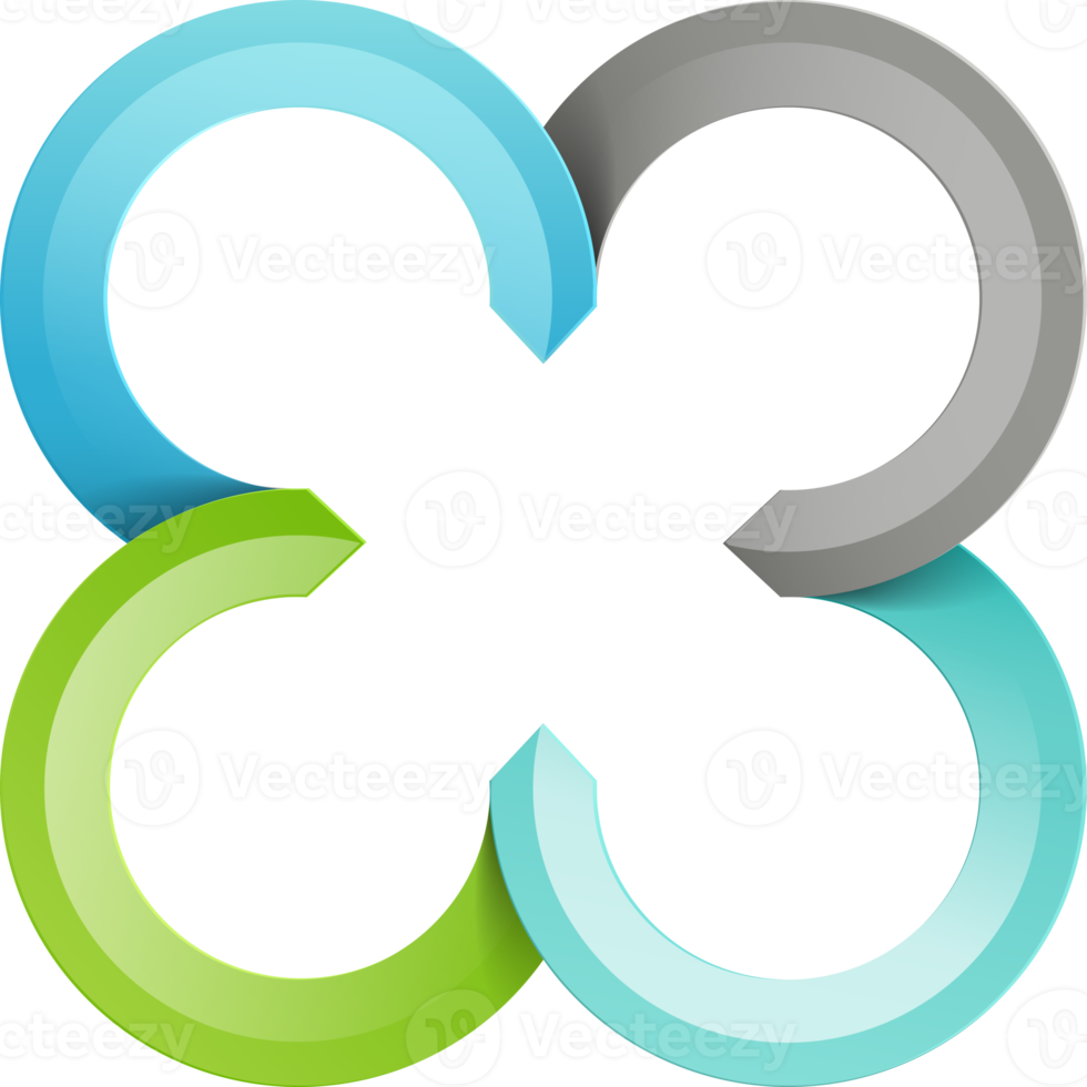 modèle d'infographie de cercle abstrait png