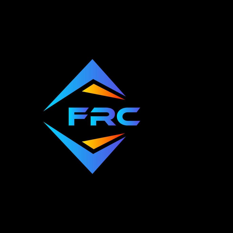 diseño de logotipo de tecnología abstracta frc sobre fondo negro. concepto de logotipo de letra de iniciales creativas de frc. vector