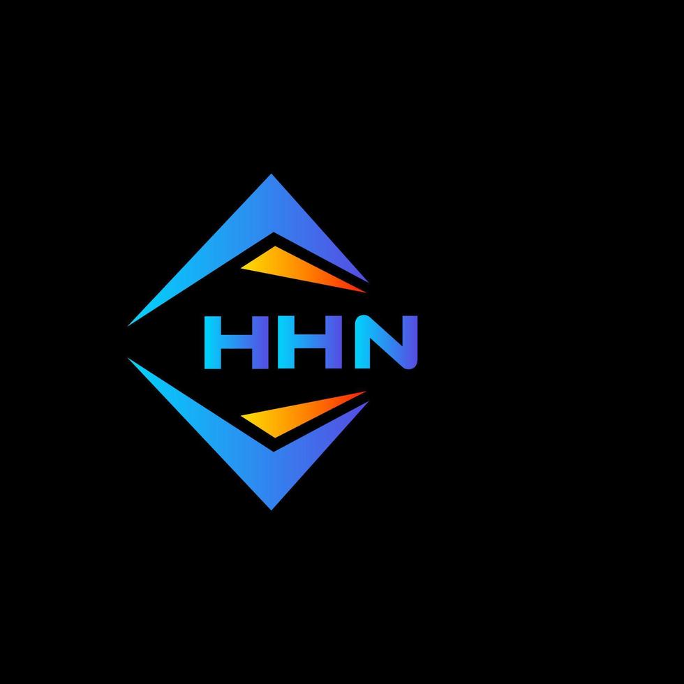 diseño de logotipo de tecnología abstracta hhn sobre fondo negro. concepto de logotipo de letra de iniciales creativas hhn. vector