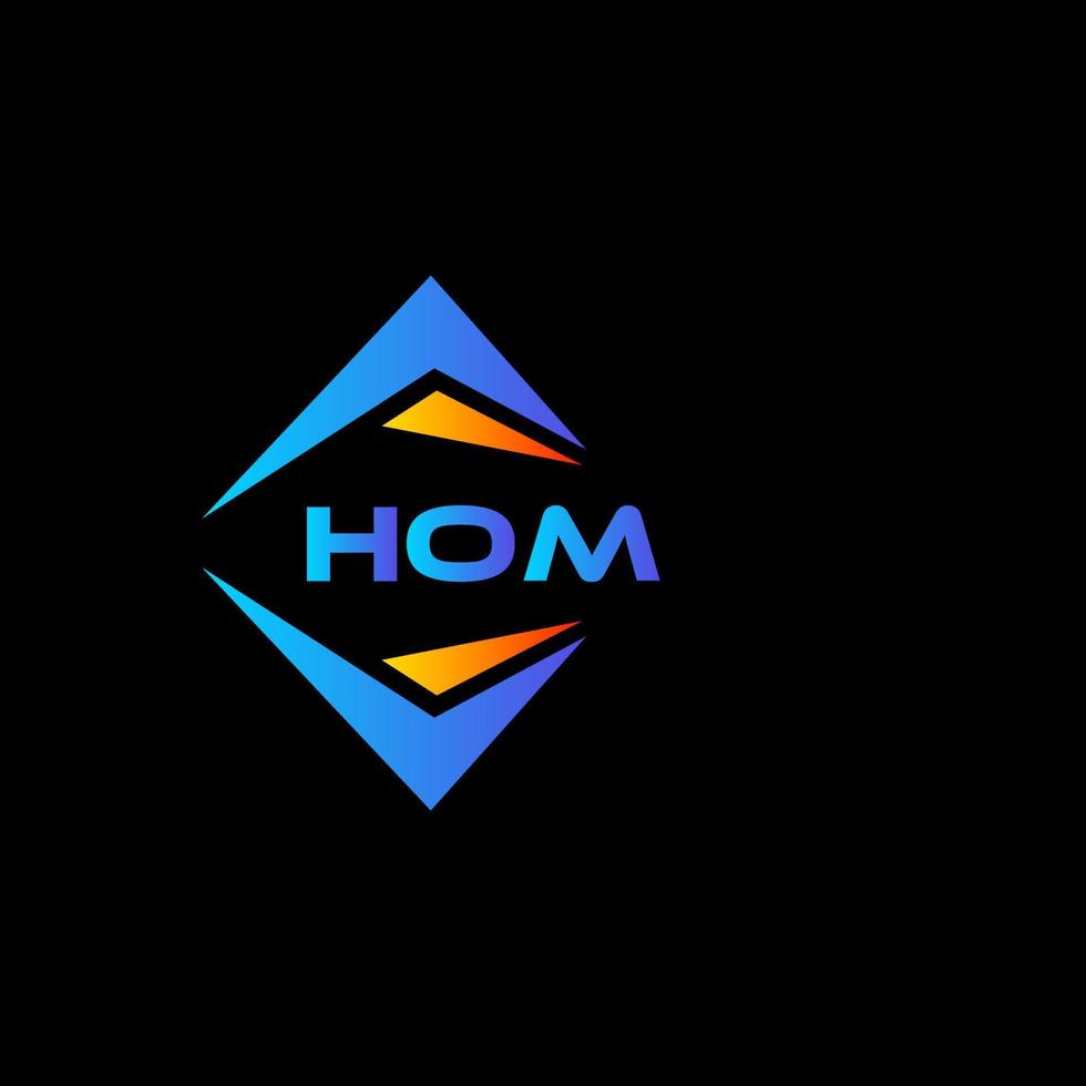 HOM abstract technology logo design on Black background. HOM creative initials letter logo concept. vector