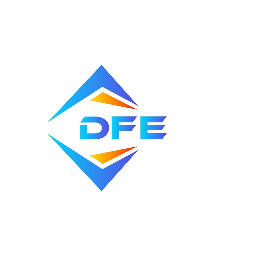 diseño de logotipo de tecnología abstracta dfe sobre fondo blanco. concepto de logotipo de letra de iniciales creativas dfe. vector