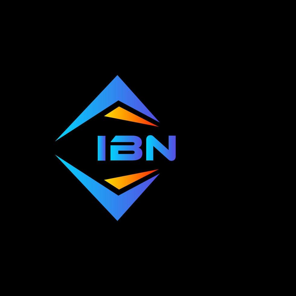 IBN abstract technology logo design on Black background. IBN creative initials letter logo concept. vector