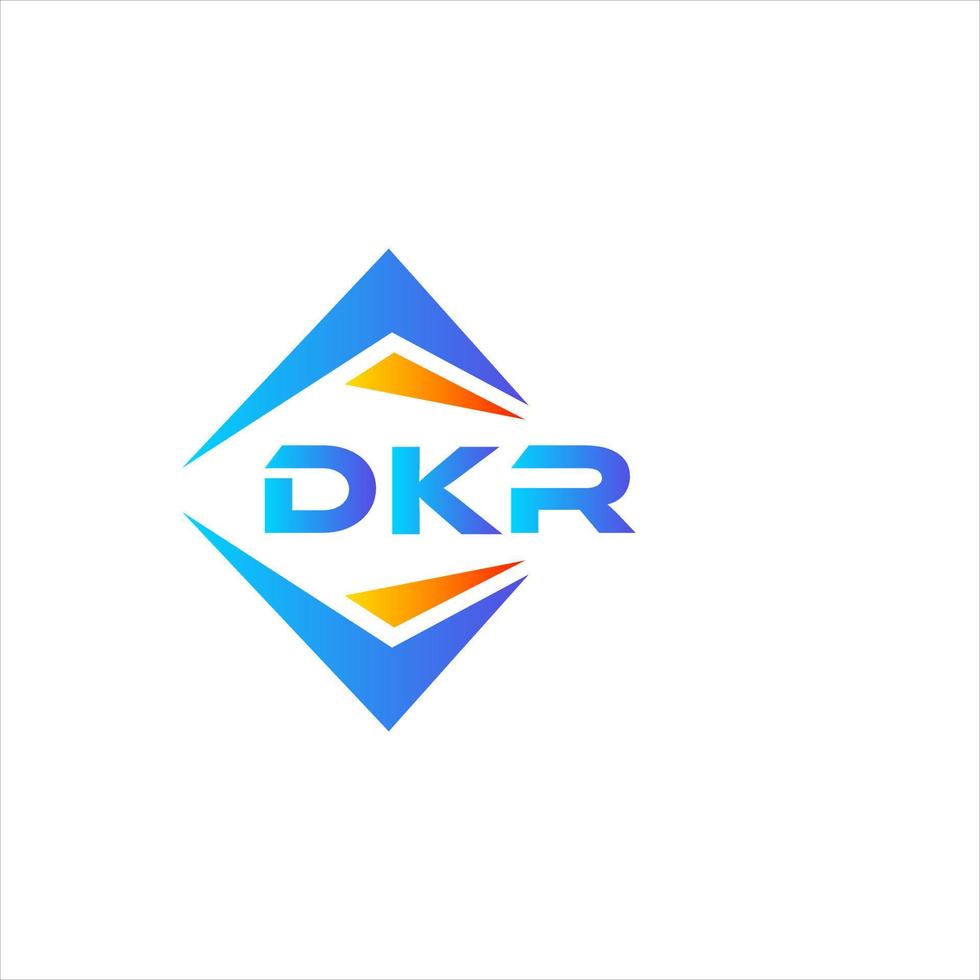 Diseño de logotipo de tecnología abstracta dkr sobre fondo blanco. concepto de logotipo de letra de iniciales creativas dkr. vector