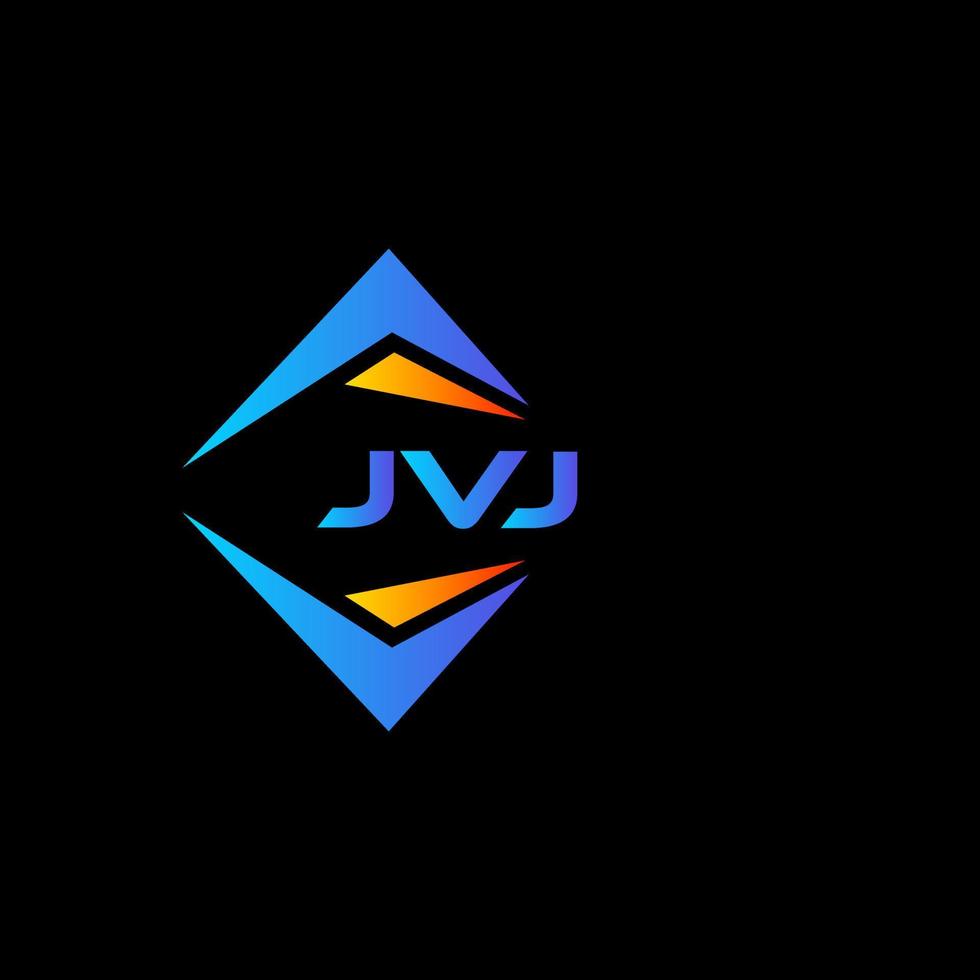 jvj diseño de logotipo de tecnología abstracta sobre fondo negro. concepto de logotipo de letra de iniciales creativas jvj. vector