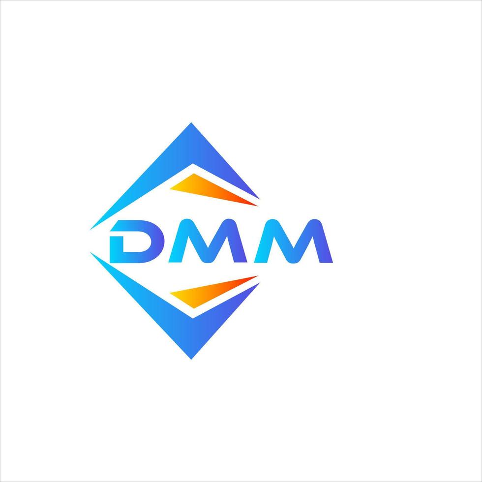 diseño de logotipo de tecnología abstracta dmm sobre fondo blanco. concepto de logotipo de letra de iniciales creativas dmm. vector