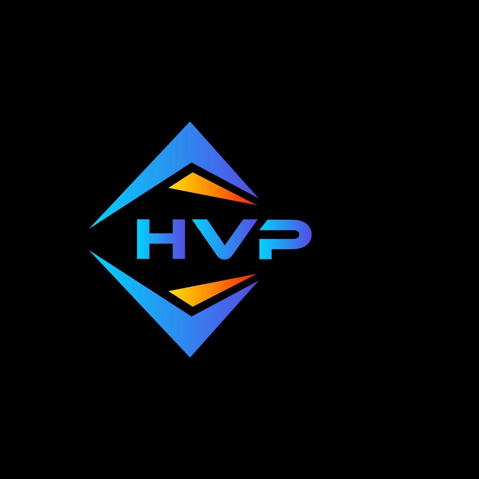 diseño de logotipo de tecnología abstracta hvp sobre fondo negro. concepto de logotipo de letra de iniciales creativas hvp. vector