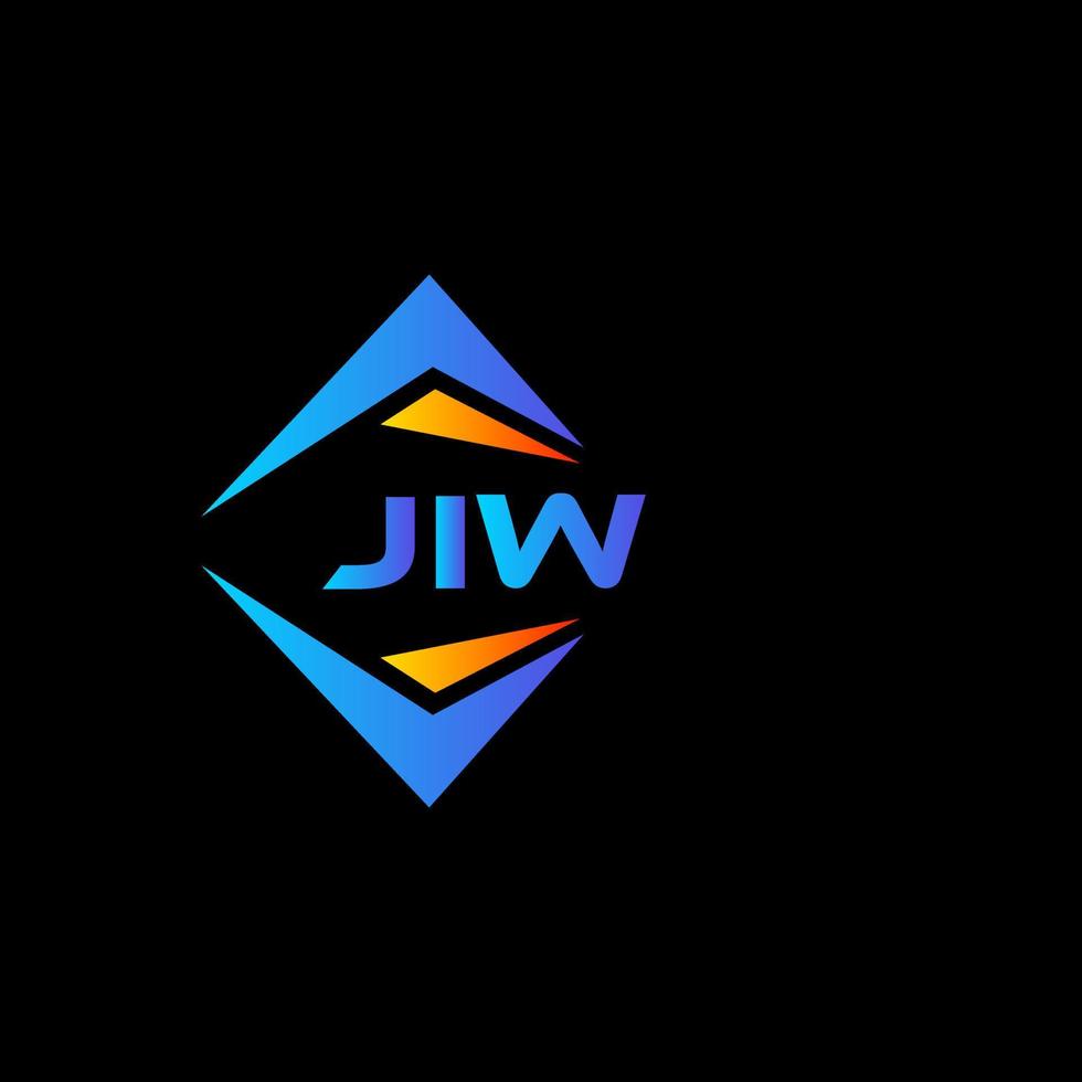 diseño de logotipo de tecnología abstracta jiw sobre fondo negro. concepto de logotipo de letra inicial creativa jiw. vector