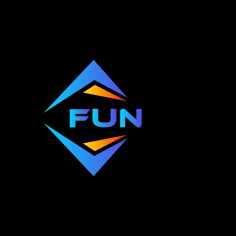 FUN abstract technology logo design on Black background. FUN creative initials letter logo concept. vector
