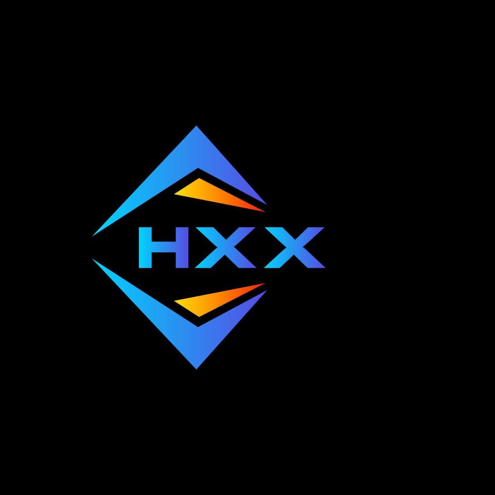 diseño de logotipo de tecnología abstracta hxx sobre fondo negro. concepto de logotipo de letra de iniciales creativas hxx. vector