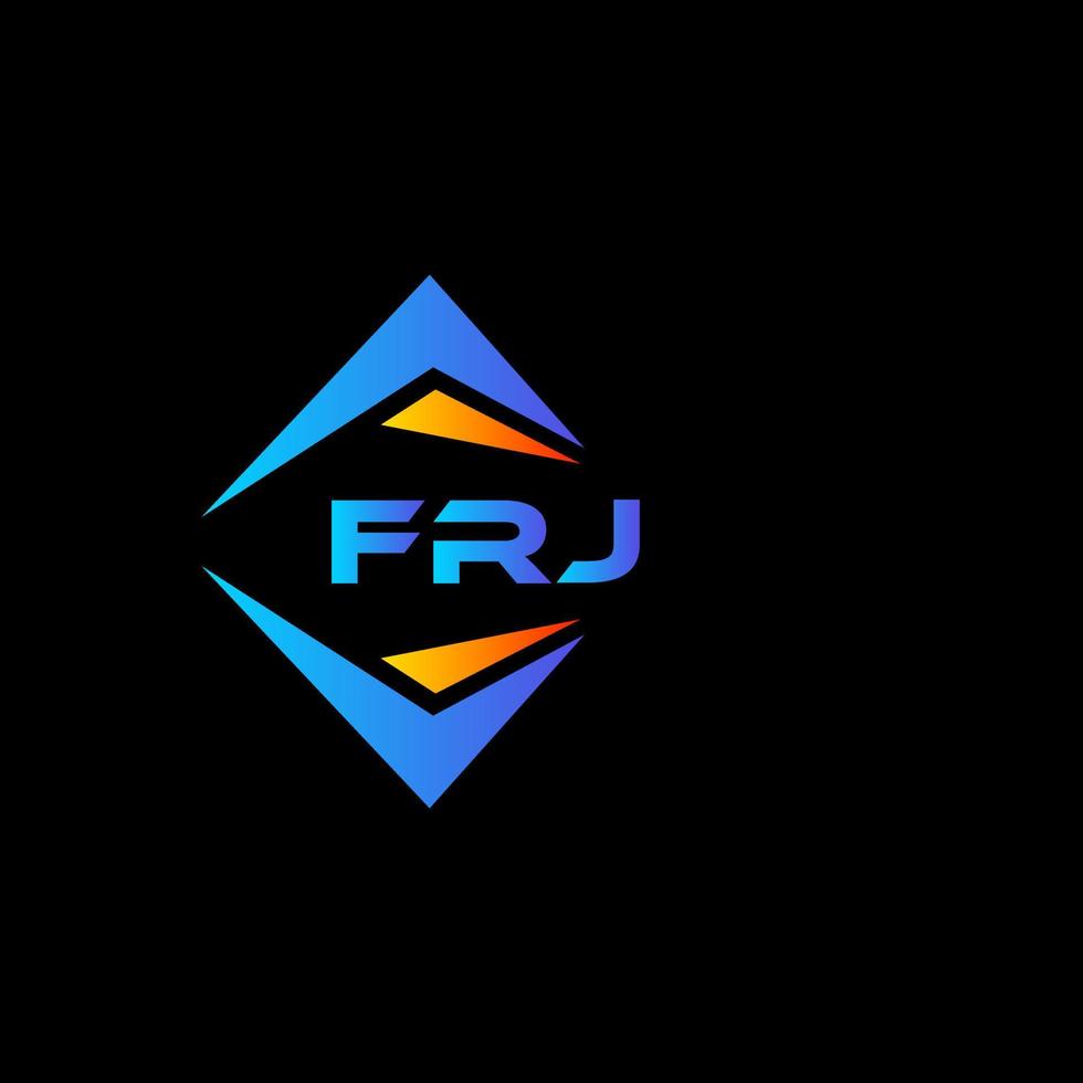 frj diseño de logotipo de tecnología abstracta sobre fondo negro. concepto de logotipo de letra de iniciales creativas frj. vector