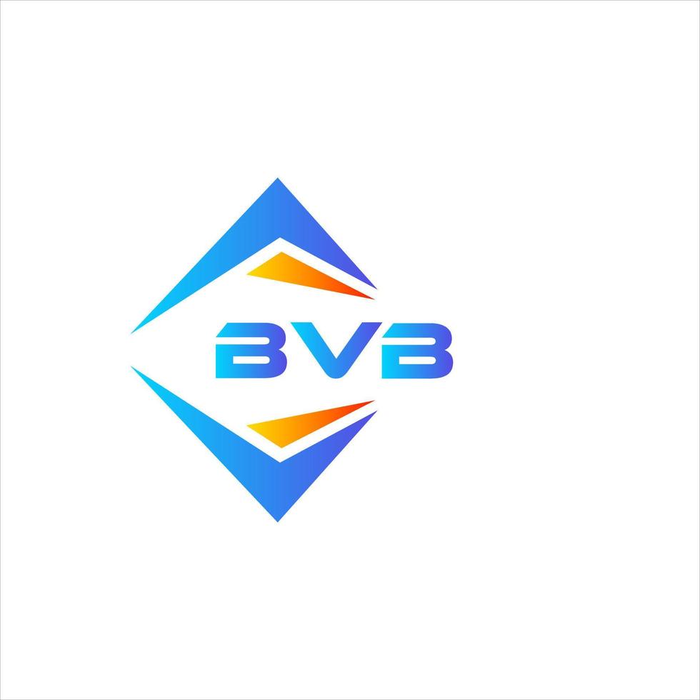 Diseño de logotipo de tecnología abstracta bvb sobre fondo blanco. Concepto de logotipo de letra de iniciales creativas bvb. vector