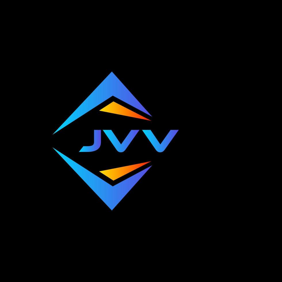 jvv diseño de logotipo de tecnología abstracta sobre fondo negro. concepto de logotipo de letra de iniciales creativas jvv. vector