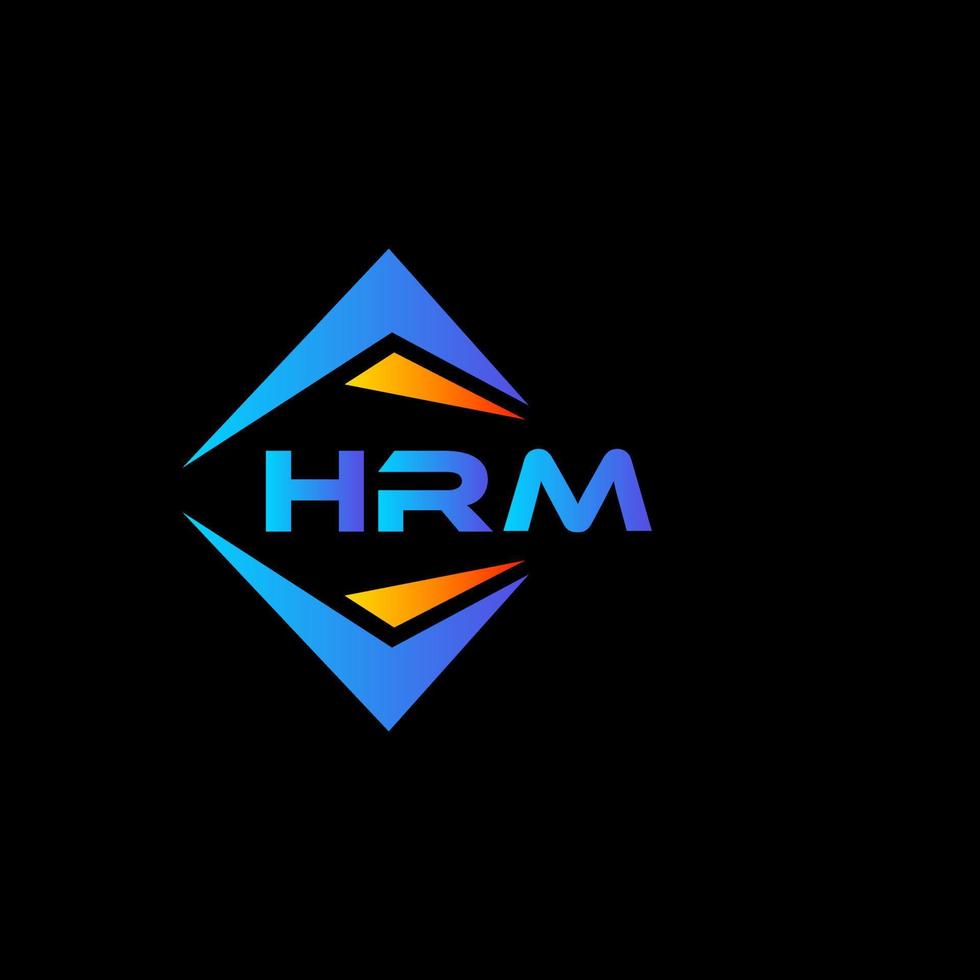 HRM abstract technology logo design on Black background. HRM creative initials letter logo concept. vector