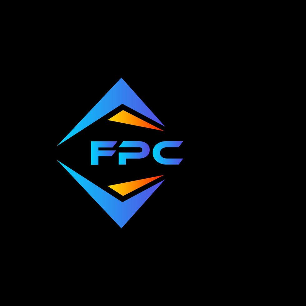 FPC abstract technology logo design on Black background. FPC creative initials letter logo concept. vector