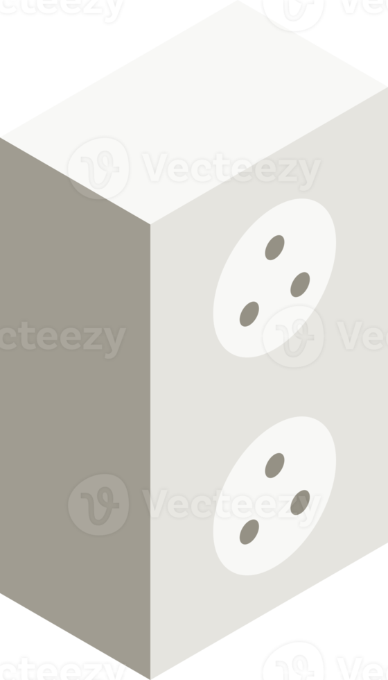 Power socket isometric flat color png