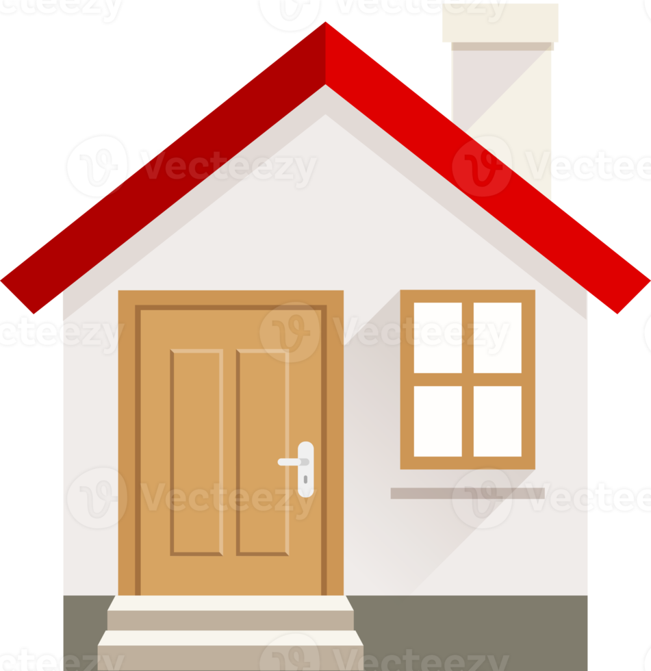 House flat color icon png