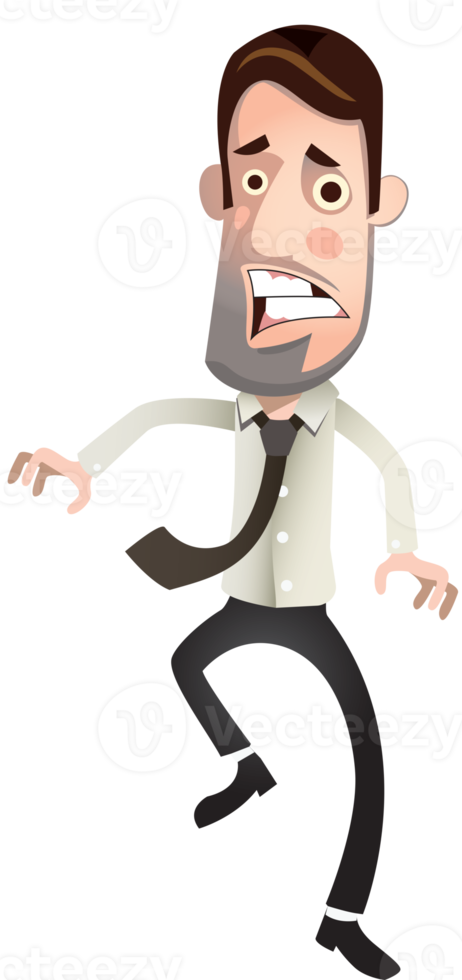 shocked businessman cartoon character illustration png