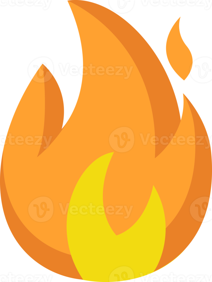 fire flat color icon png
