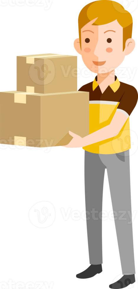 delivery man color symbol png