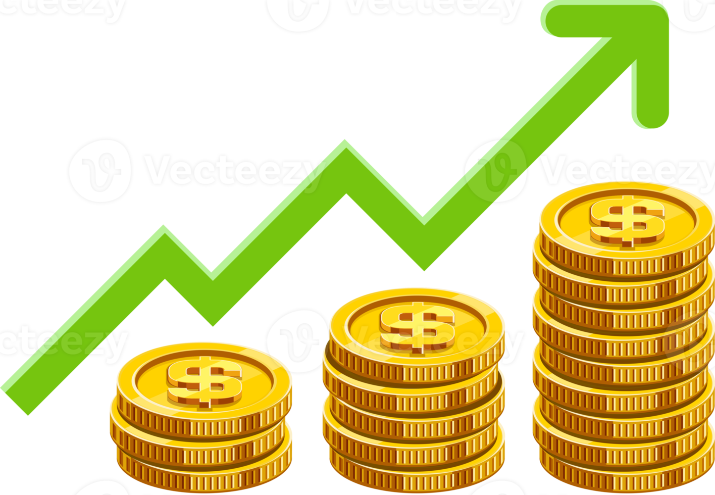 icono de infografía de pila de dinero png