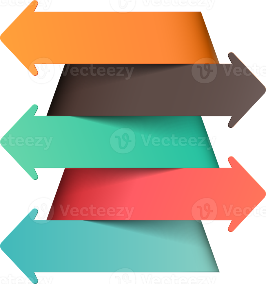 Abstract arrow infographic template png