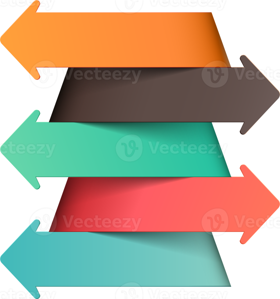 modèle d'infographie de flèche abstraite png