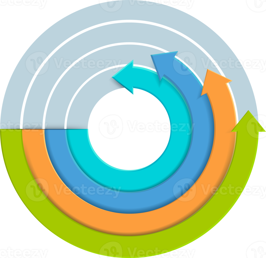 Pfeil-Infografiken-Kreis-Vorlage png