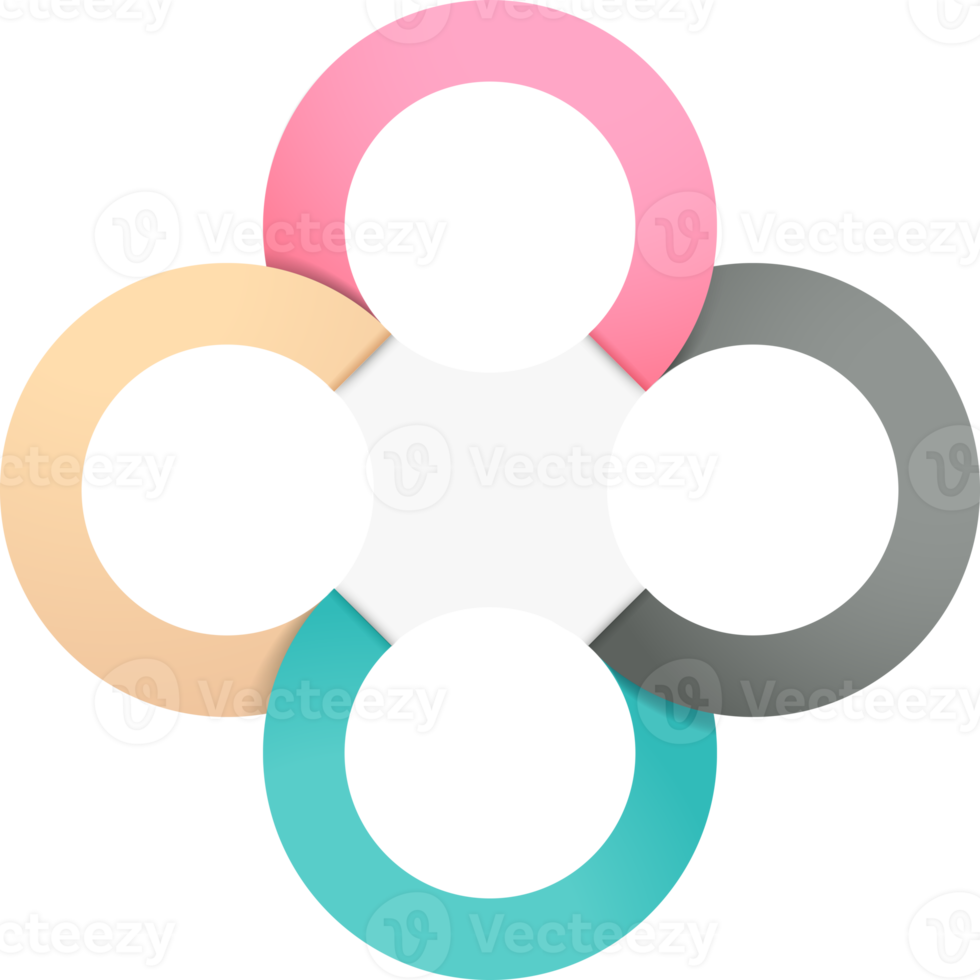 modèle de cercle infographique abstrait png