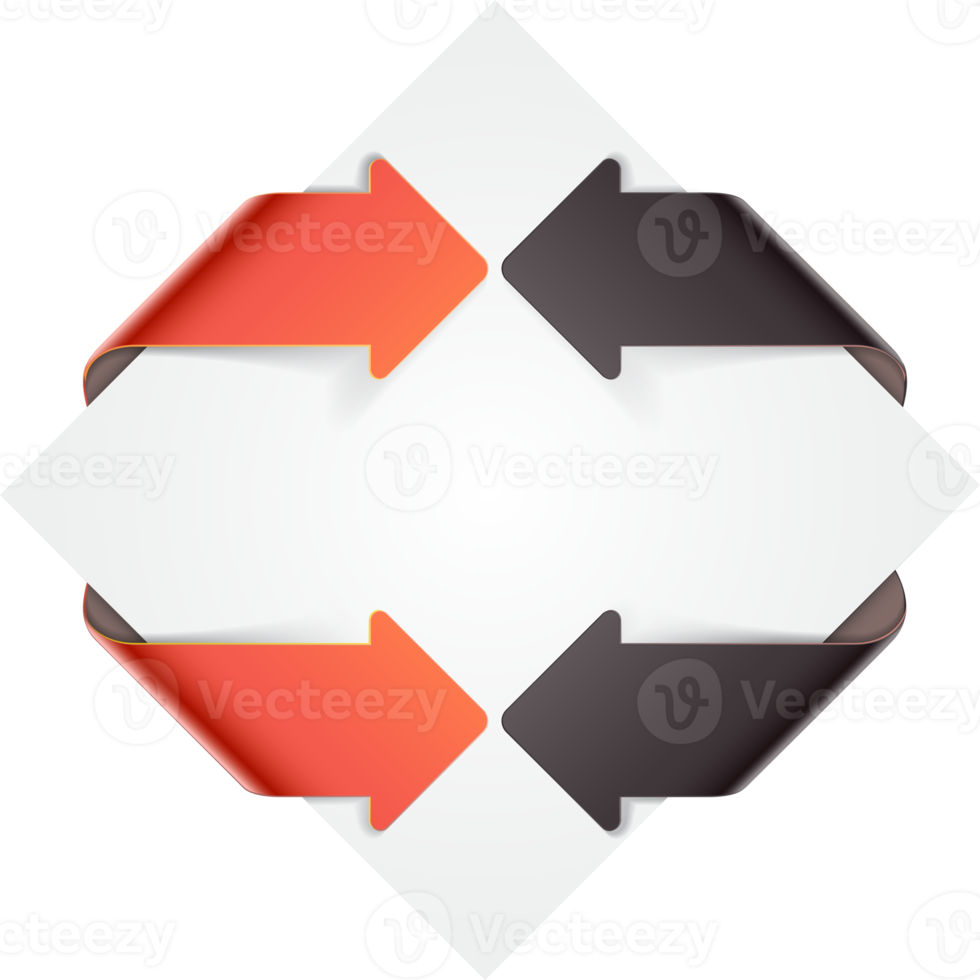 Abstract arrow infographic template png
