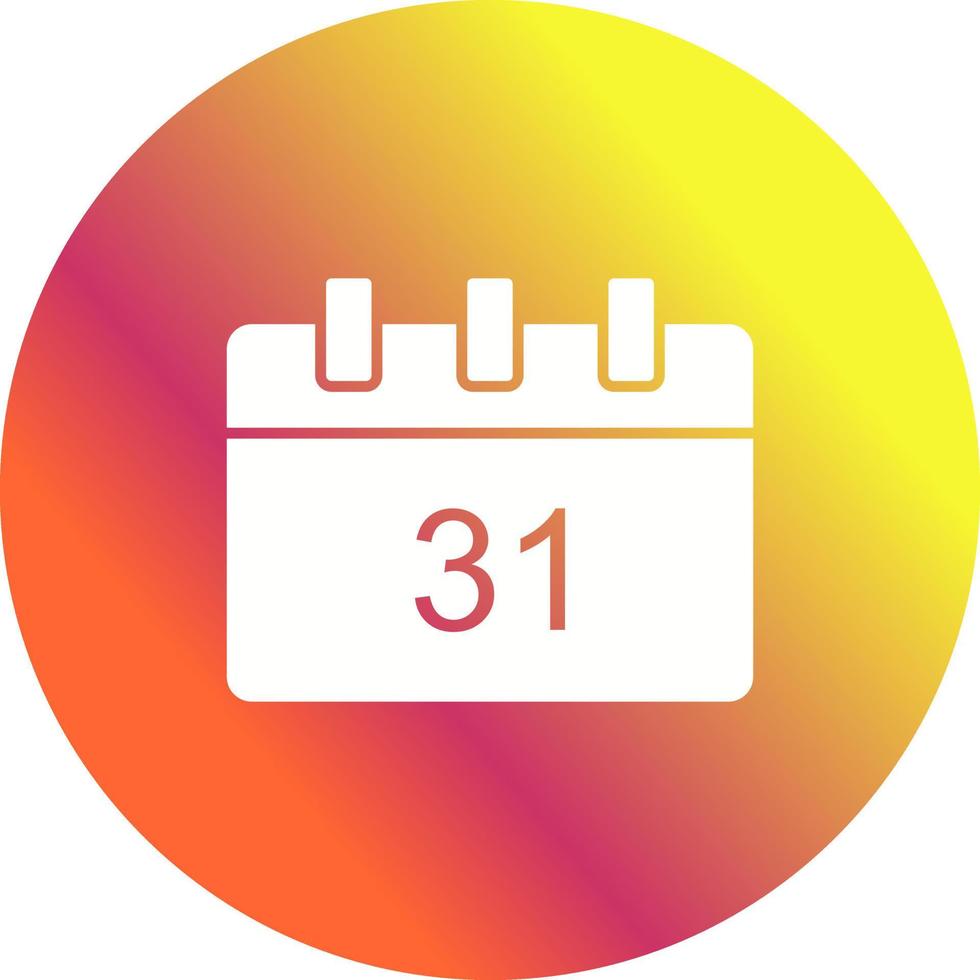 icono de vector de calendario único