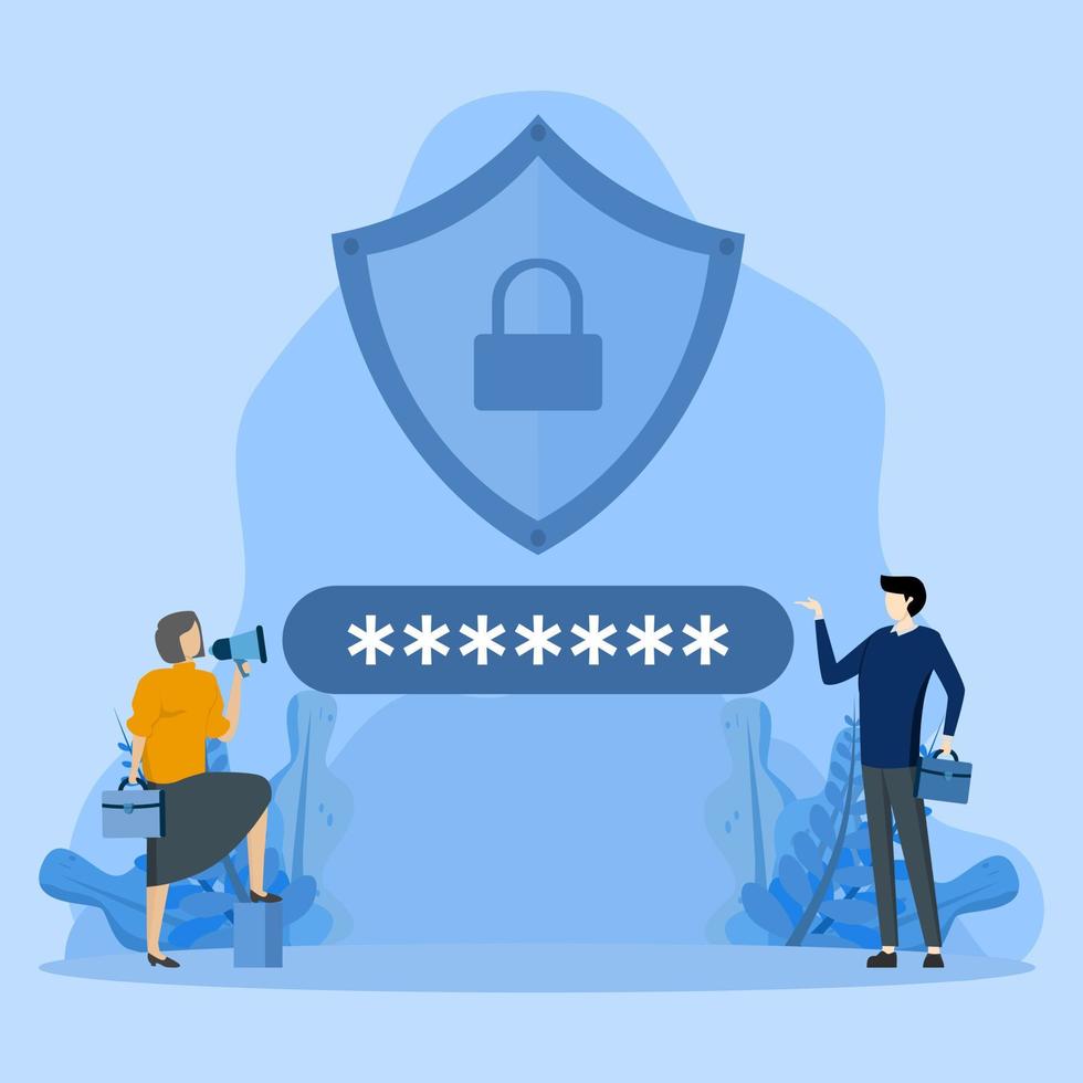 account password,Security of personal data, online concept illustration of cyber data security, internet security or information privacy. flat vector illustration banner and protection