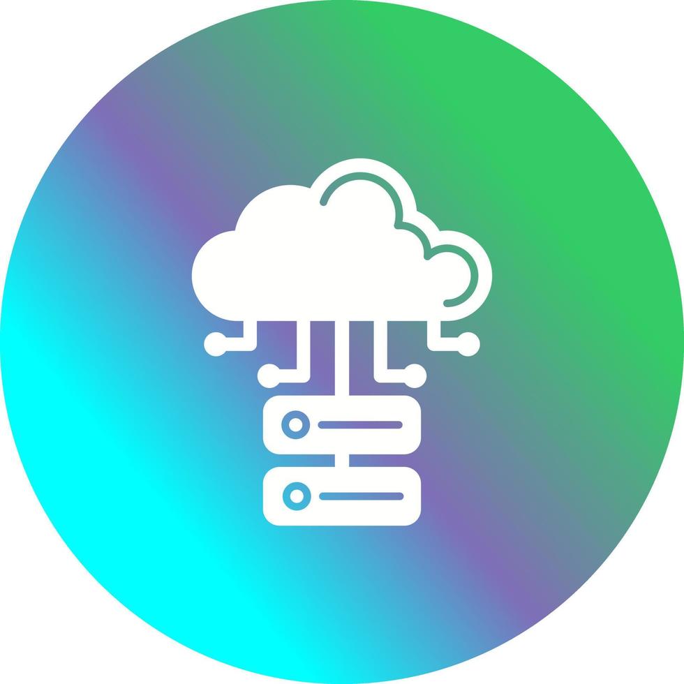 Cloud Database Vector Icon