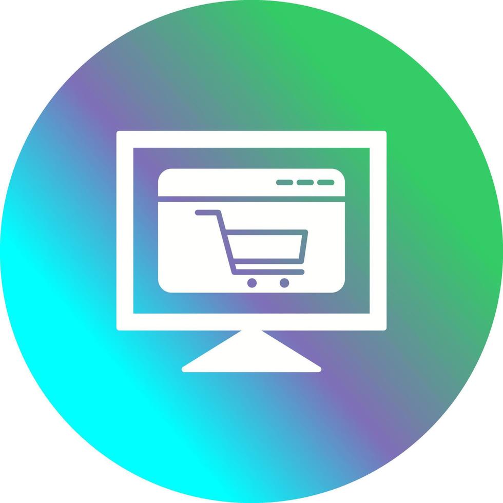 icono de vector de sitio web de comercio electrónico