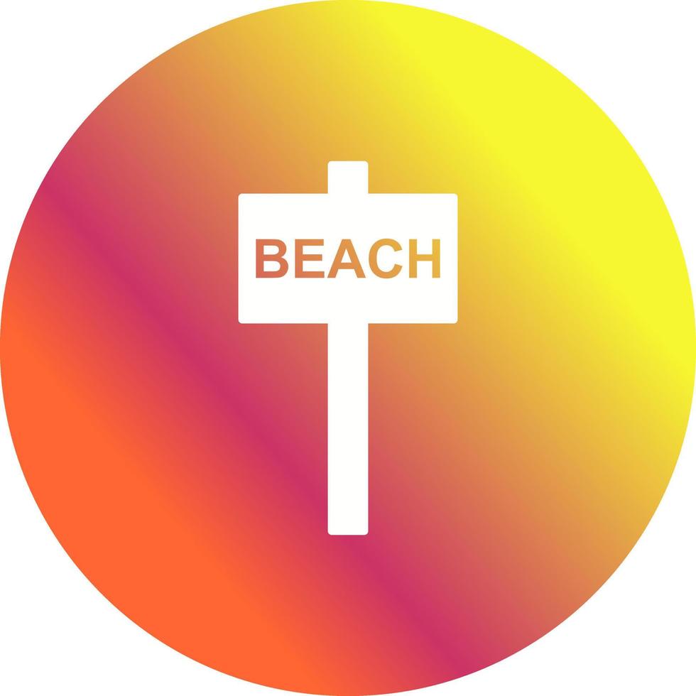 Beach Sign Vector Icon