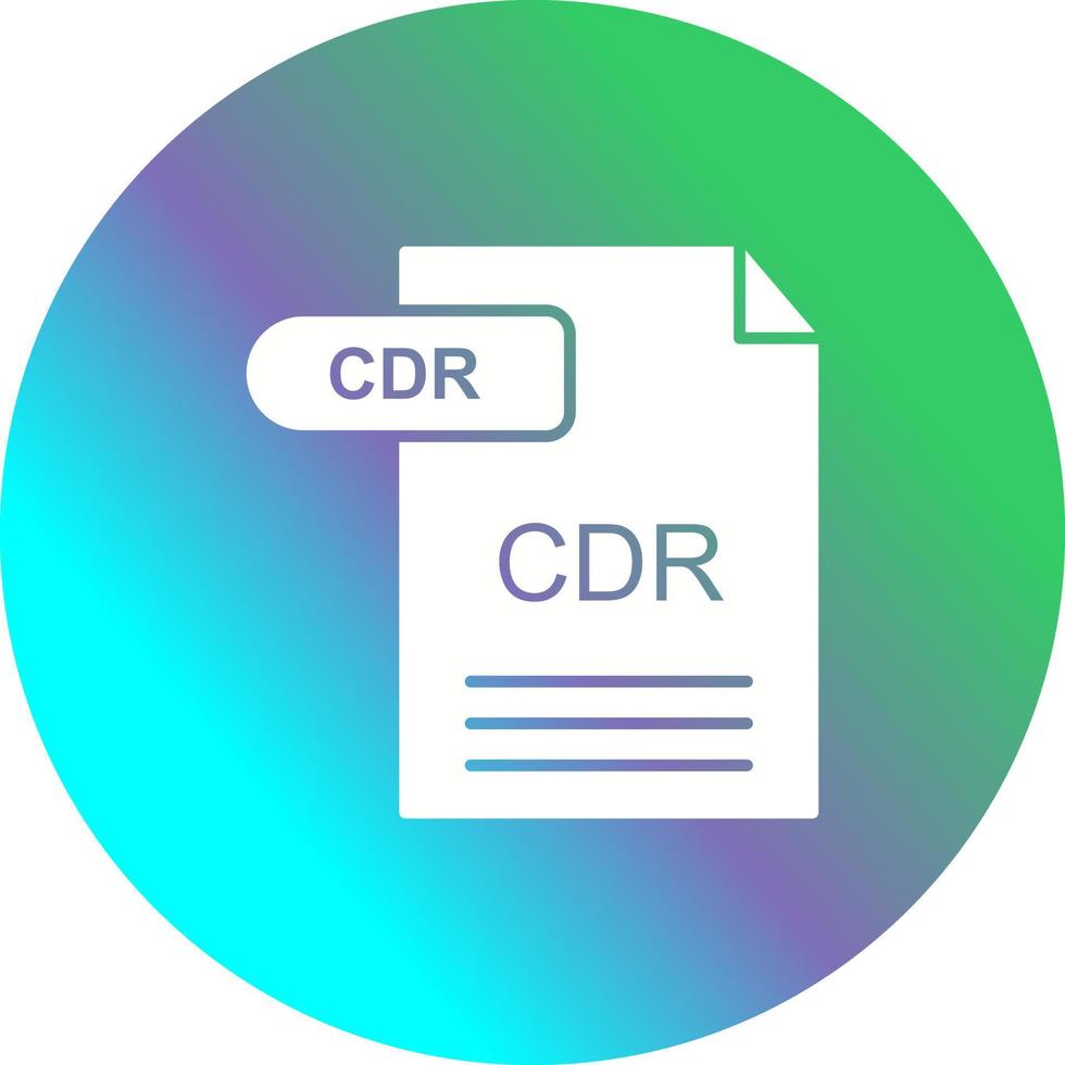 icono de vector de cdr