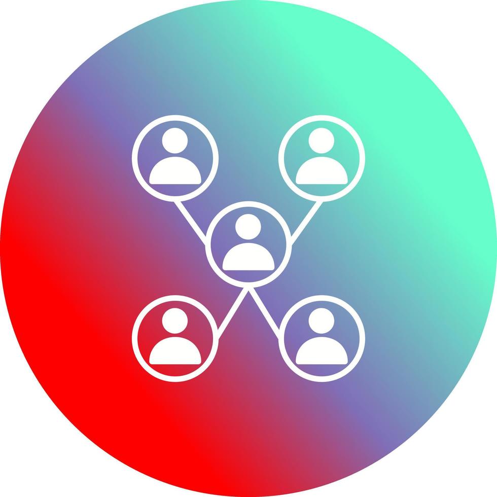Unique Company Network Vector Icon